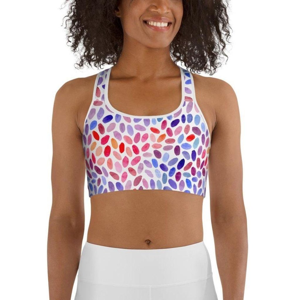Watercolor Dot Sports Bra