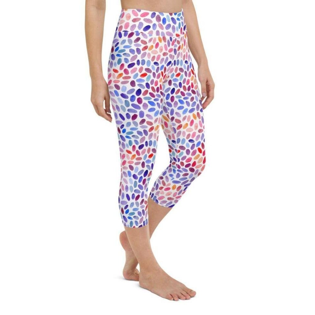 Watercolor Dot Yoga Capris