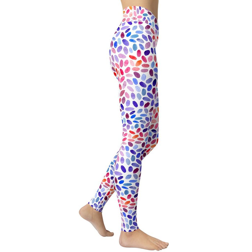 Watercolor Dot Yoga Leggings