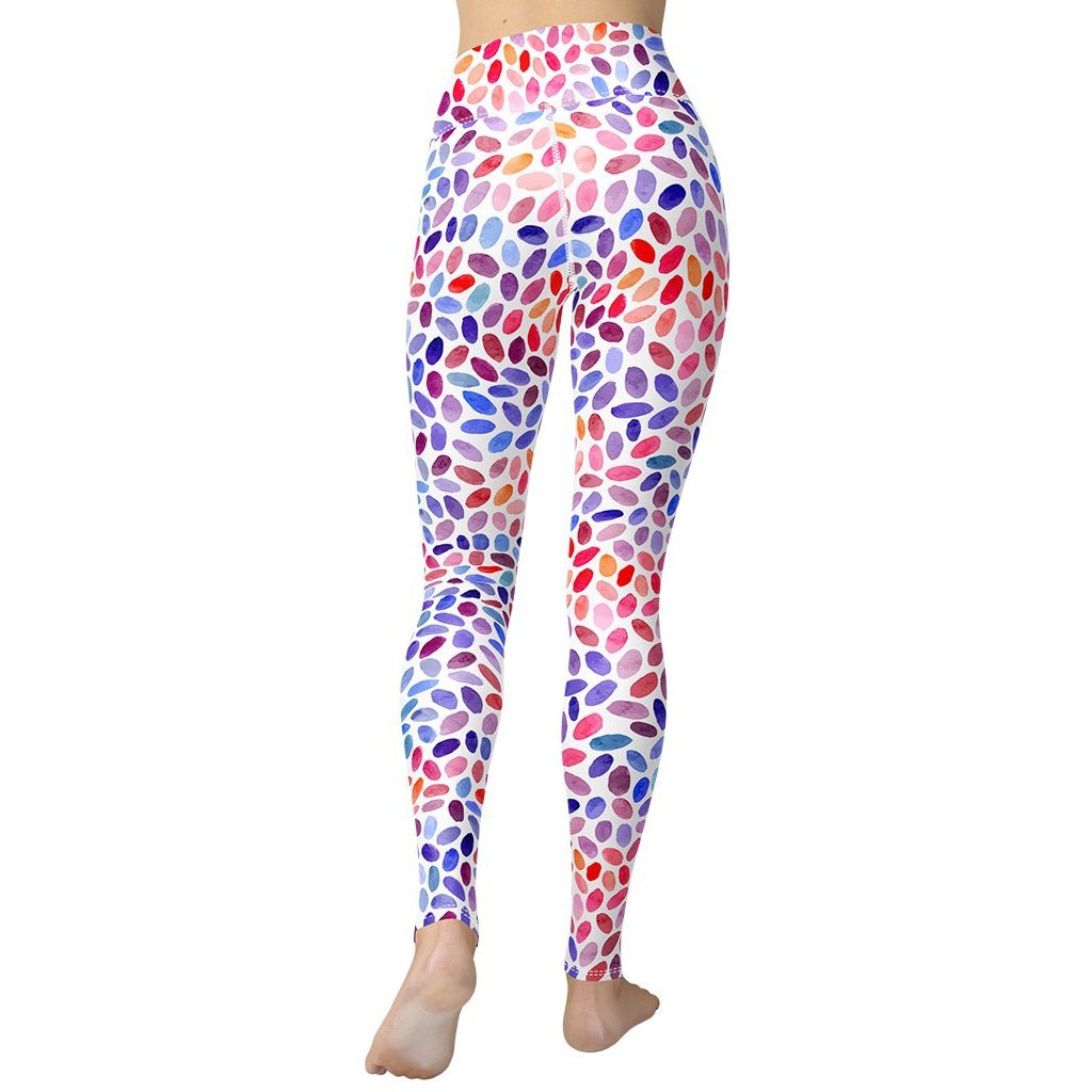 Watercolor Dot Yoga Leggings