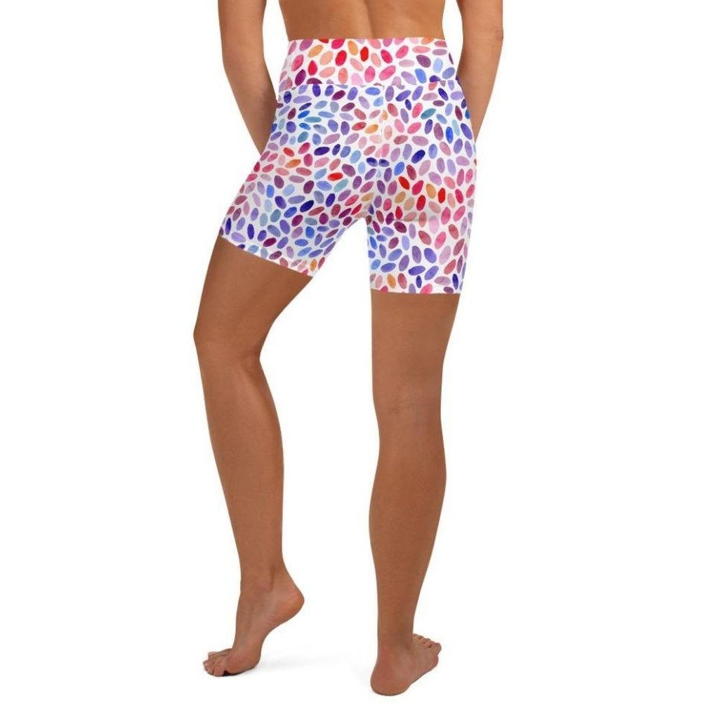 Watercolor Dot Yoga Shorts