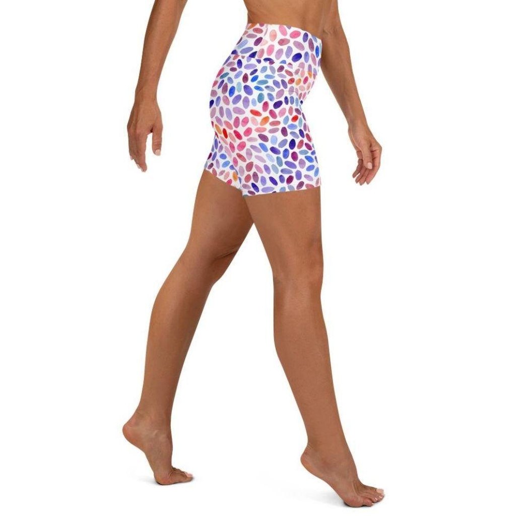 Watercolor Dot Yoga Shorts