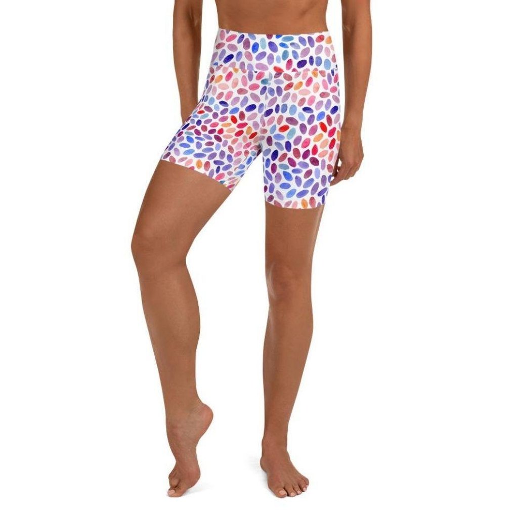 Watercolor Dot Yoga Shorts