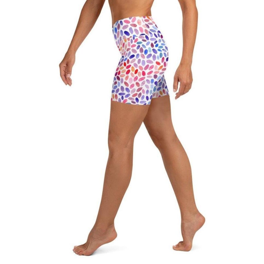 Watercolor Dot Yoga Shorts