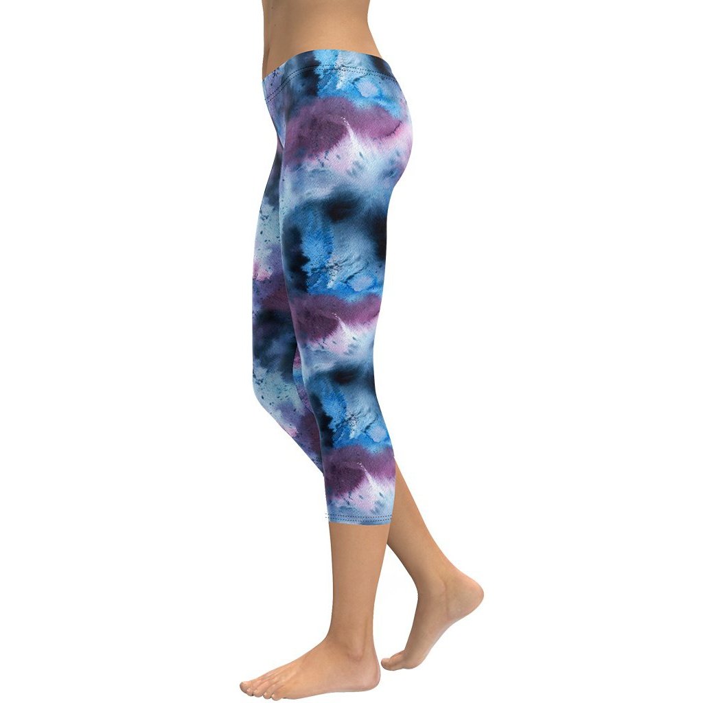 Watercolor Tie Dye Capris