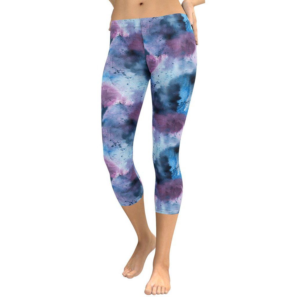 Watercolor Tie Dye Capris