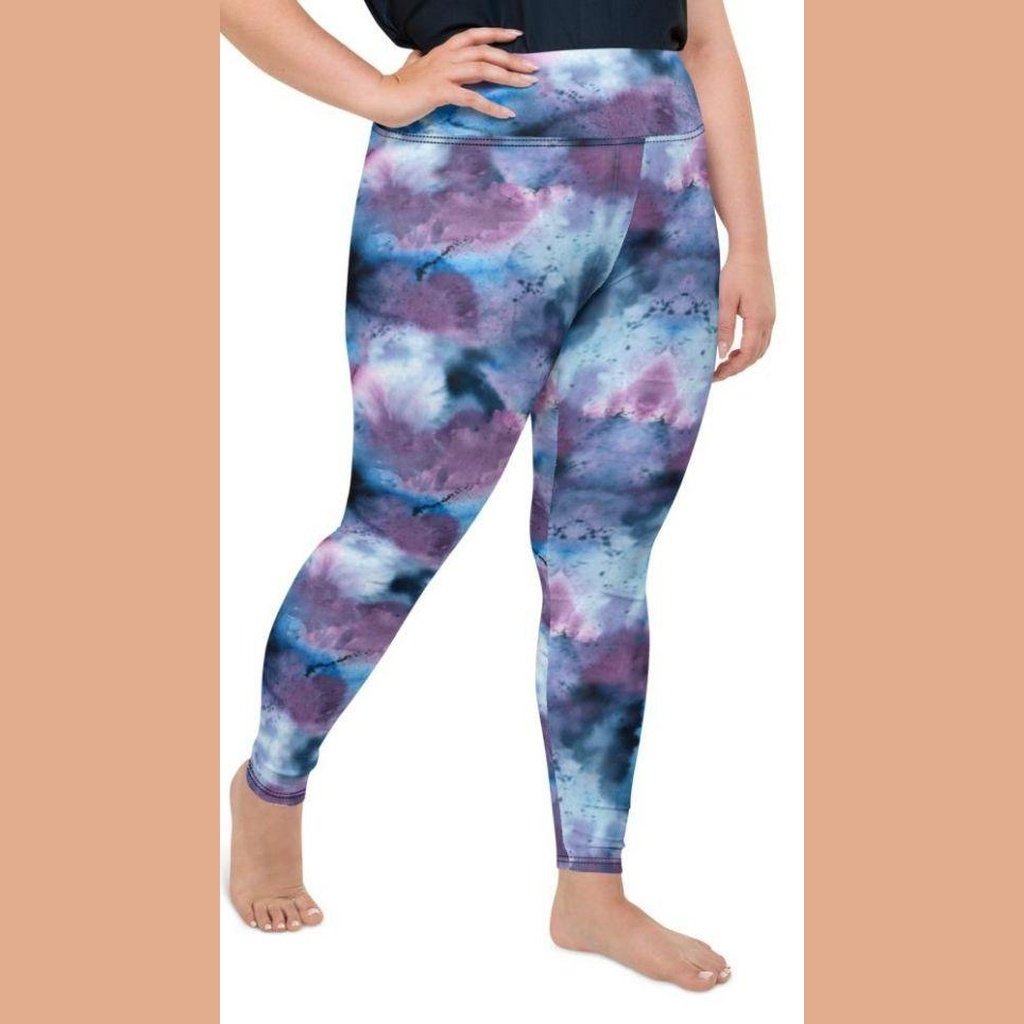 Watercolor Tie Dye Plus Size Leggings