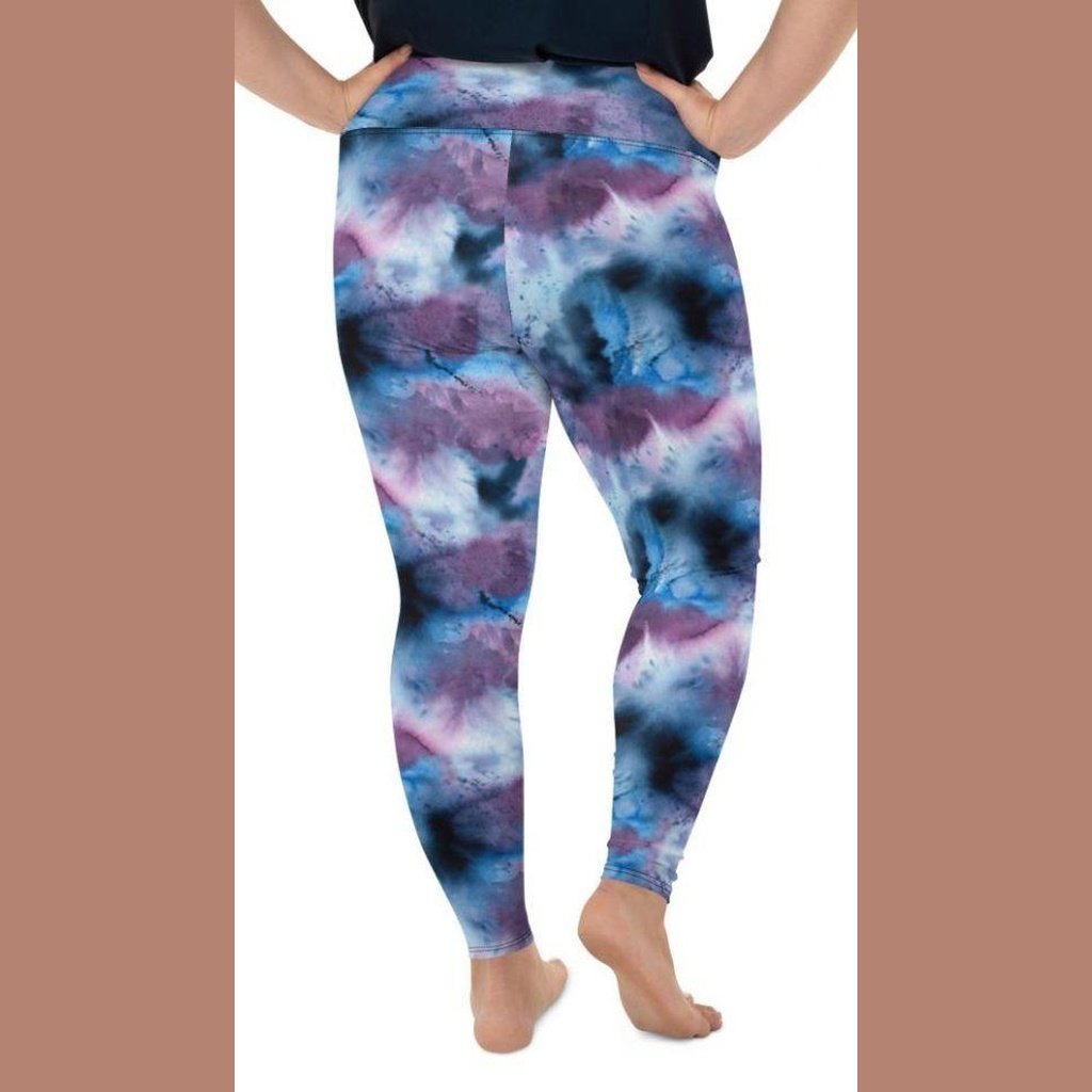 Watercolor Tie Dye Plus Size Leggings