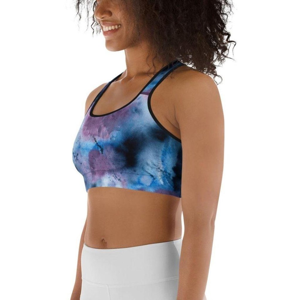 Watercolor Tie Dye Sports Bra