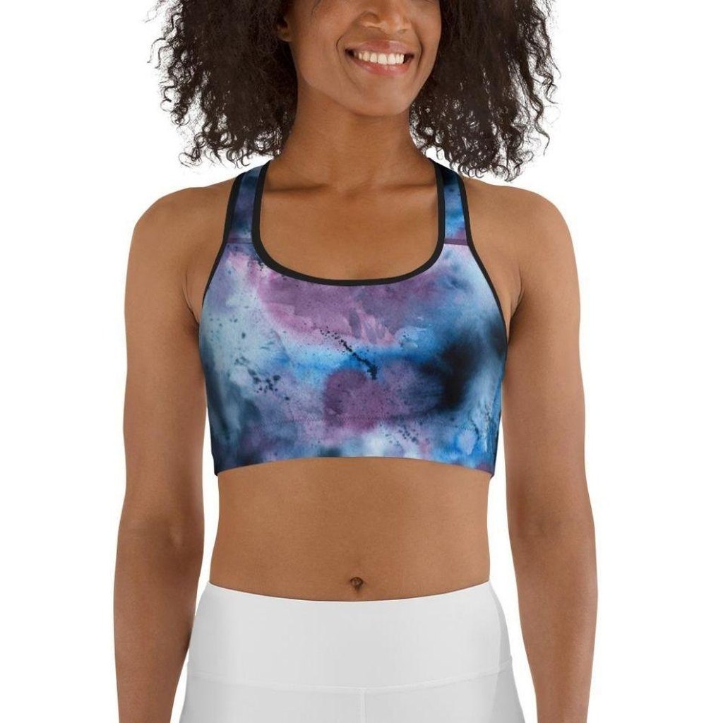 Watercolor Tie Dye Sports Bra