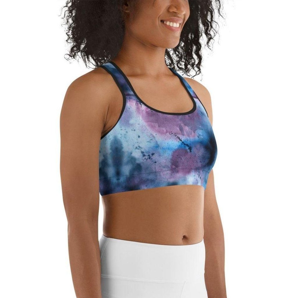 Watercolor Tie Dye Sports Bra