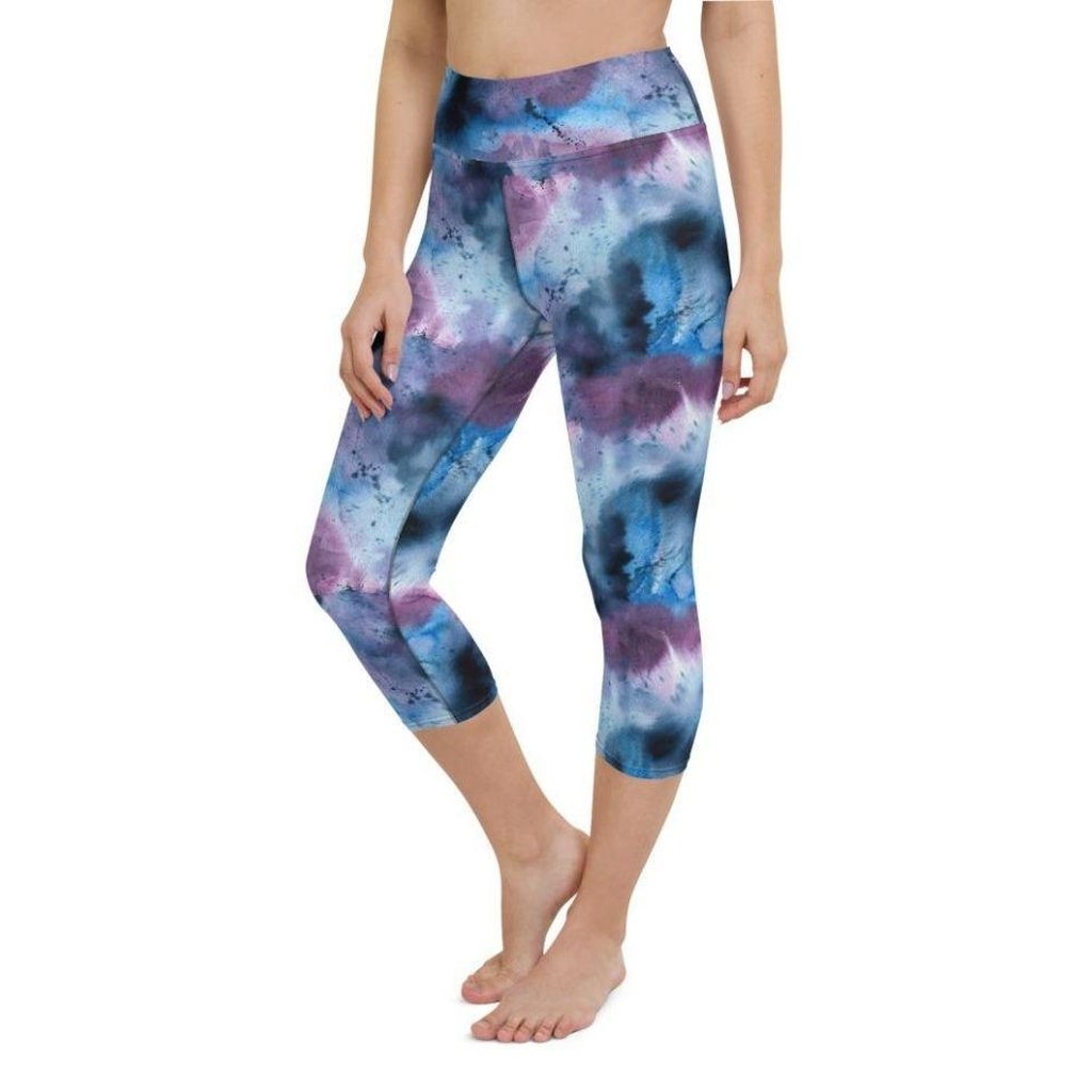 Watercolor Tie Dye Yoga Capris