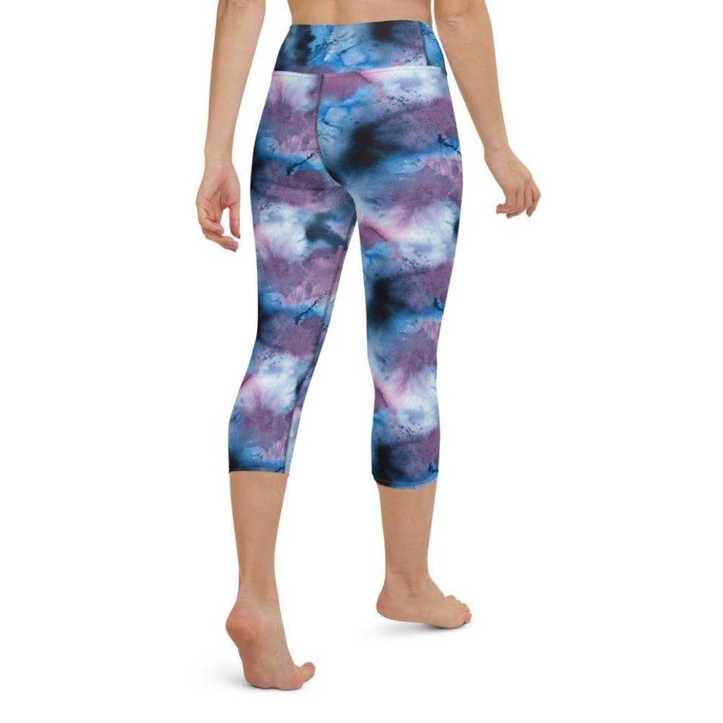 Watercolor Tie Dye Yoga Capris