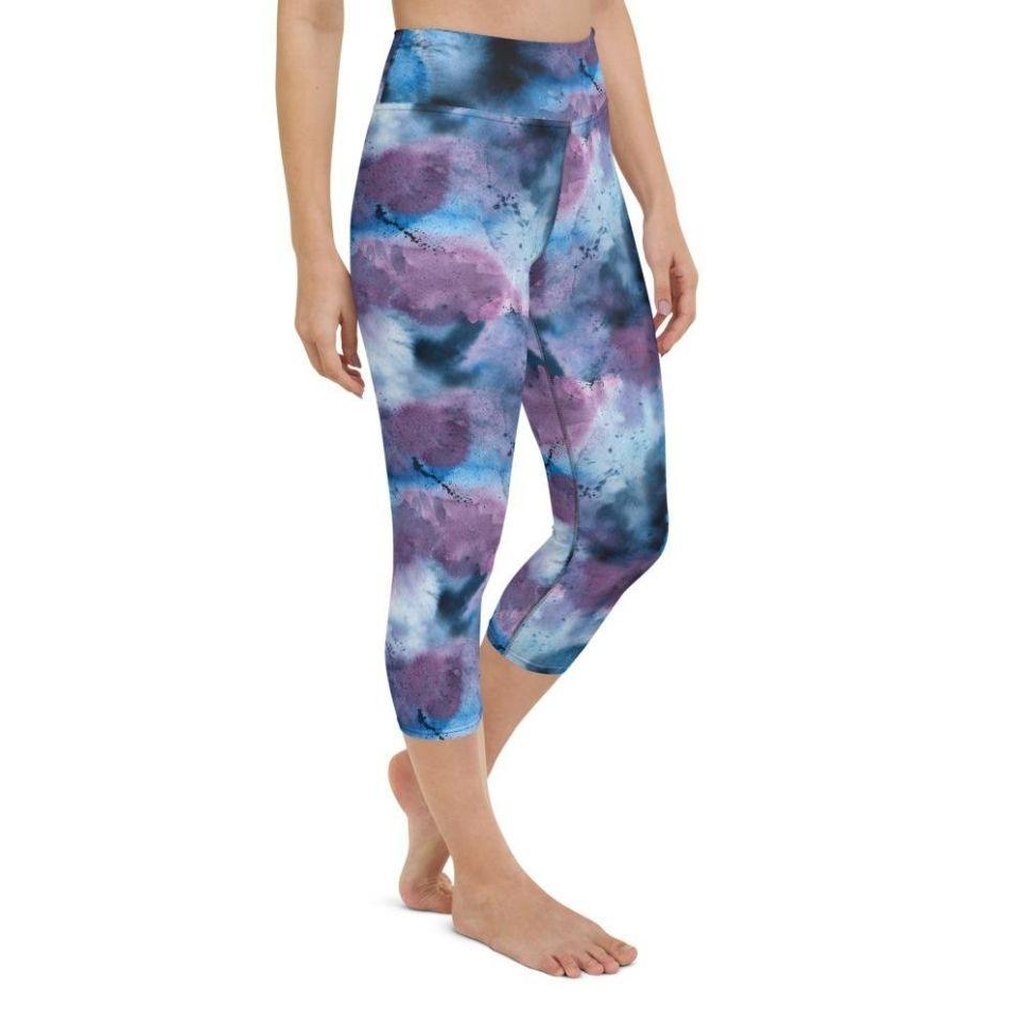 Watercolor Tie Dye Yoga Capris