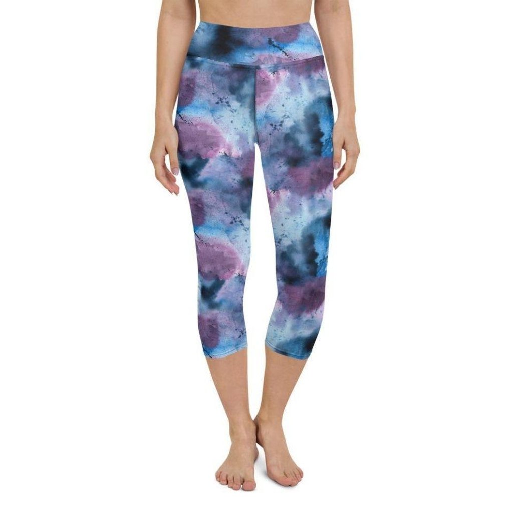Watercolor Tie Dye Yoga Capris