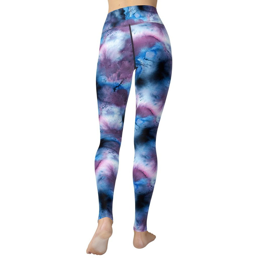 Watercolor Tie Dye Yoga Leggings