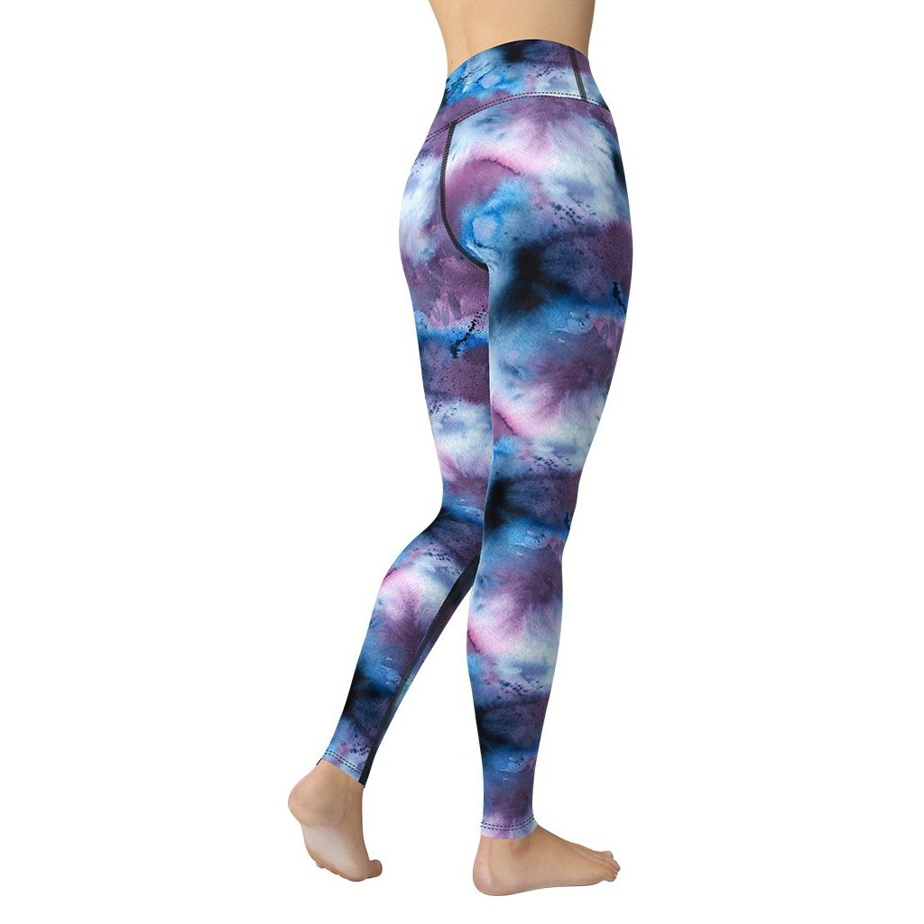 Watercolor Tie Dye Yoga Leggings