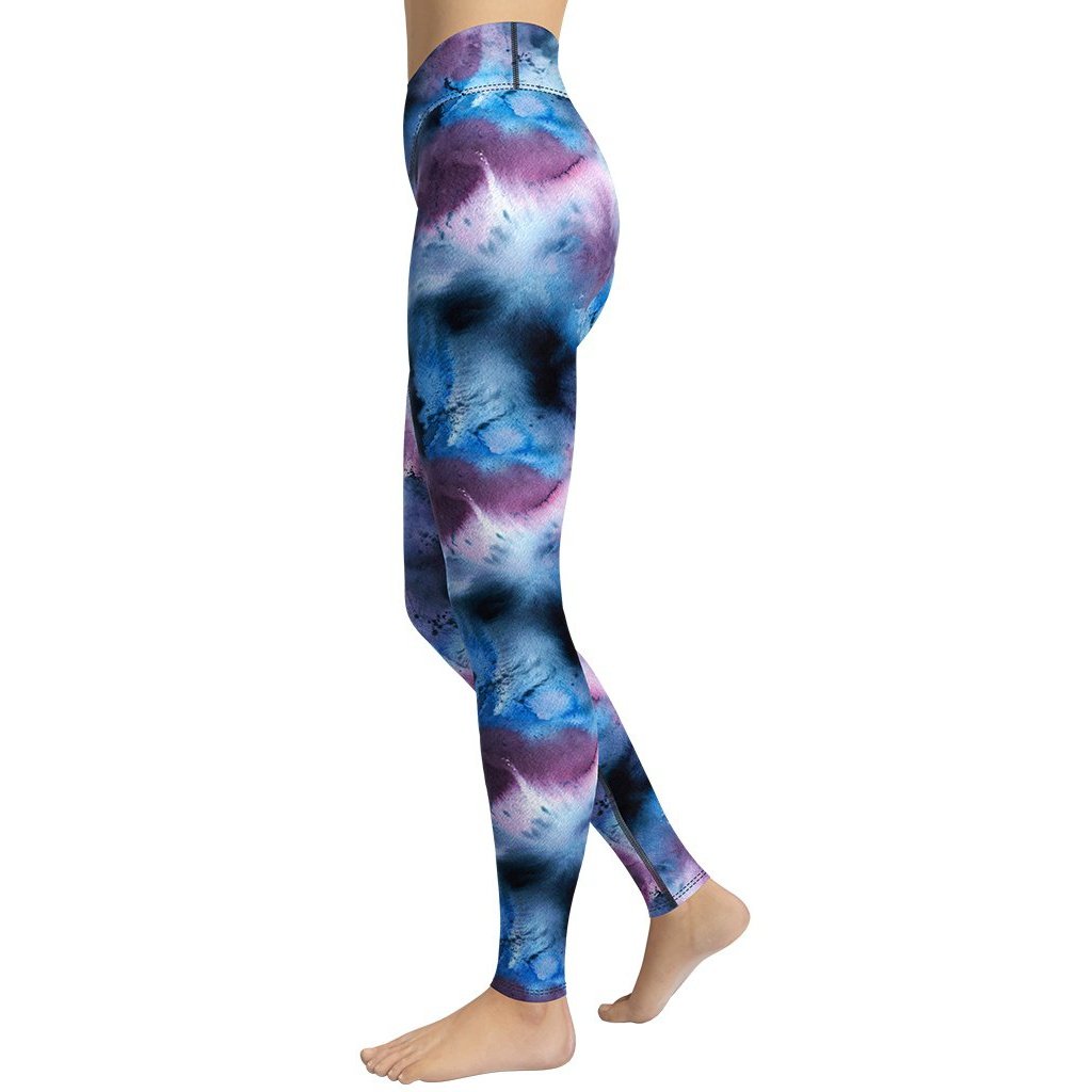 Watercolor Tie Dye Yoga Leggings