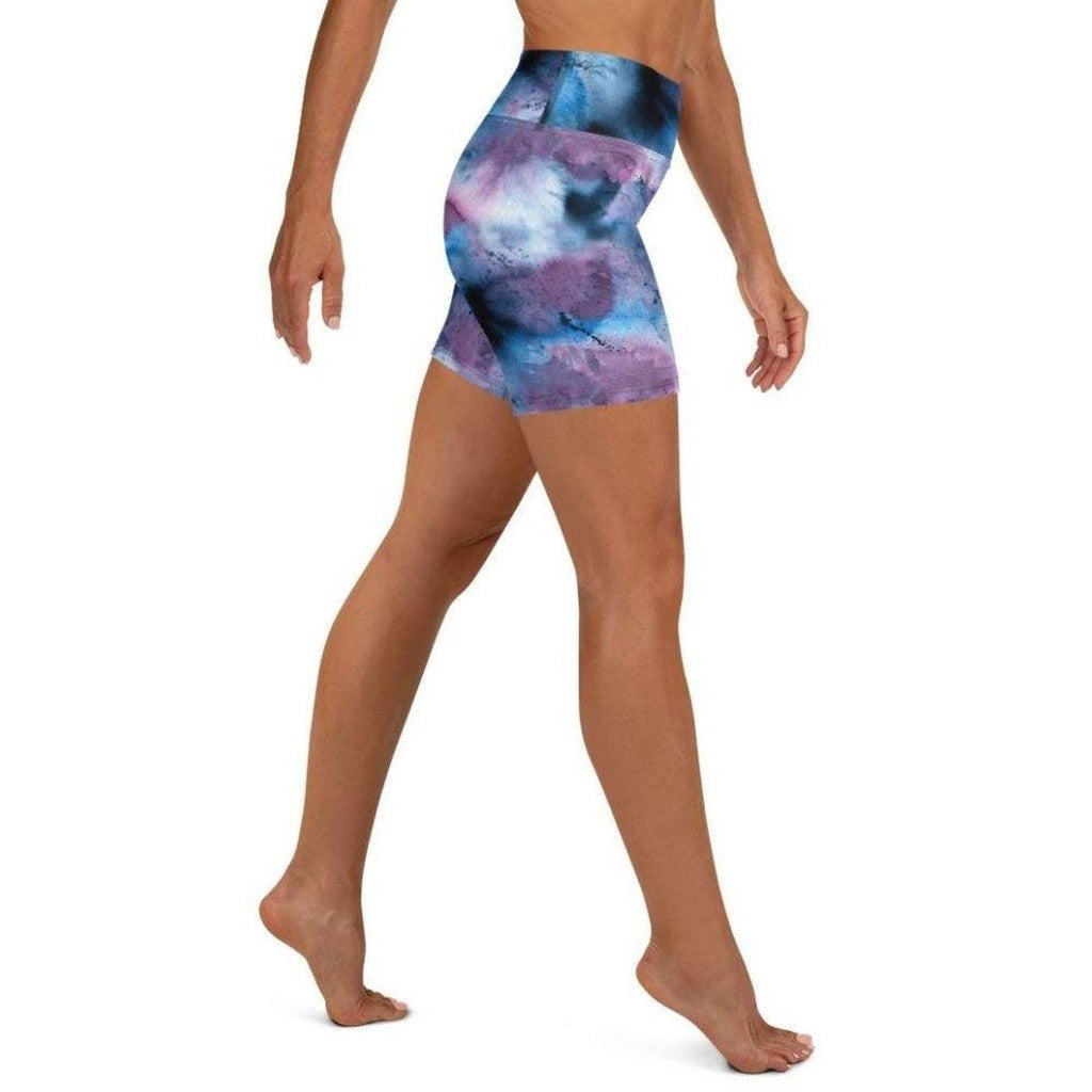 Watercolor Tie Dye Yoga Shorts