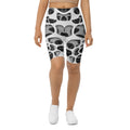 Web Illusion Pattern Biker Shorts