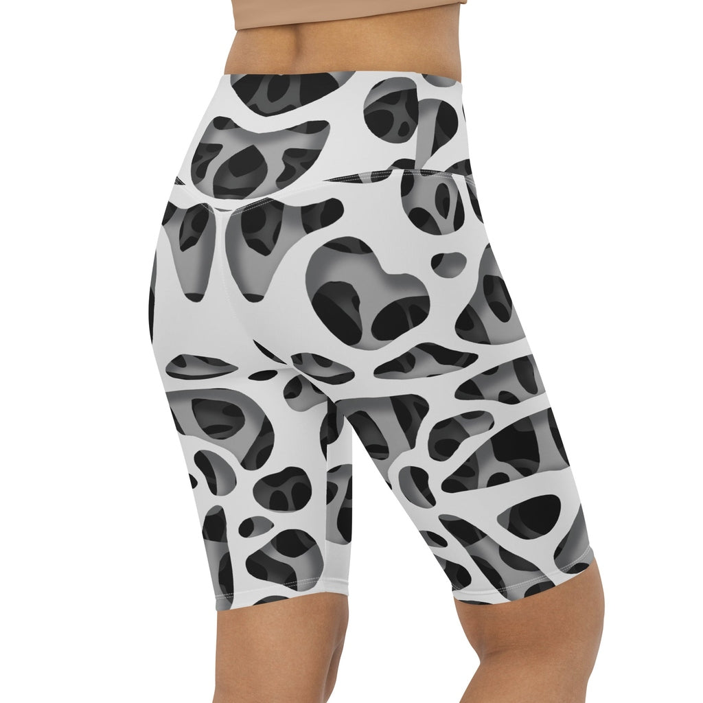 Web Illusion Pattern Biker Shorts