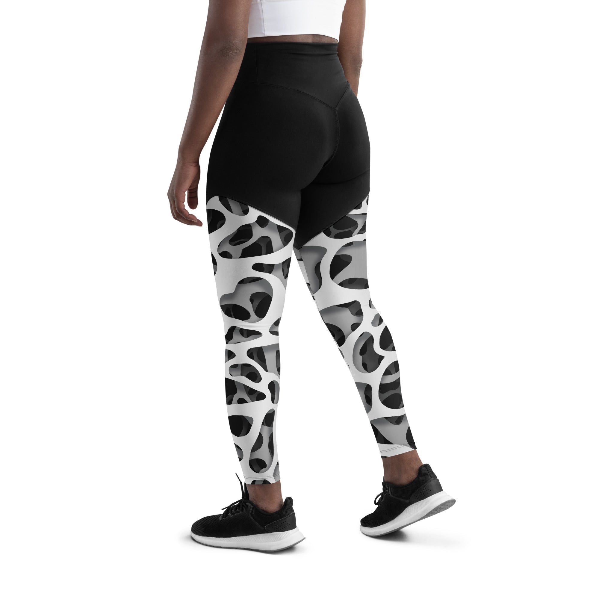 Women's Compression Pants Leggings Novelty Juicy Fruit Lettering Printed  Waist Slim Clubwear Workout Yoga Pants Black