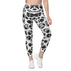 Web Illusion Pattern Leggings With Pockets