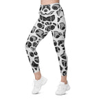 Web Illusion Pattern Leggings With Pockets
