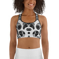 Web Illusion Pattern Sports Bra