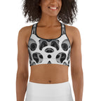 Web Illusion Pattern Sports Bra