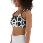 Web Illusion Pattern Sports Bra