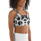 Web Illusion Pattern Sports Bra