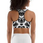 Web Illusion Pattern Sports Bra