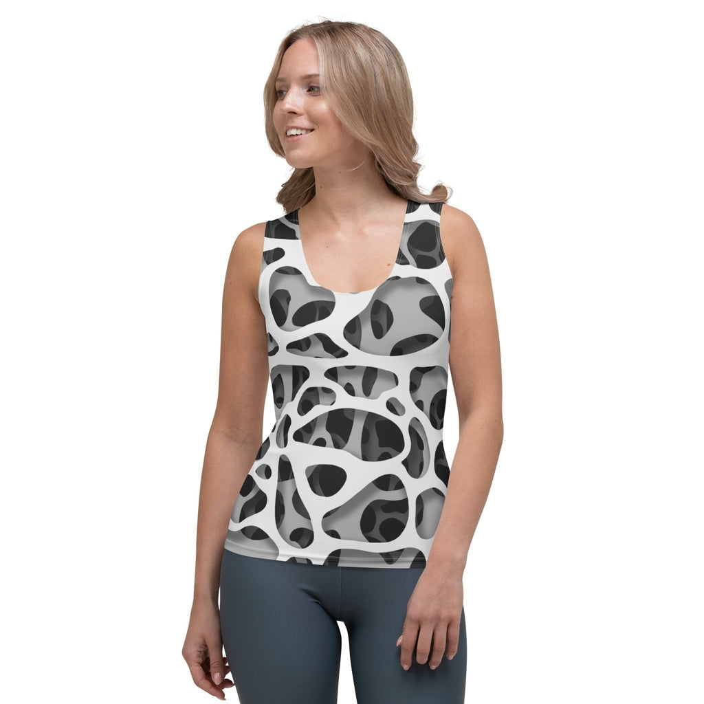 Web Illusion Pattern Tank Top