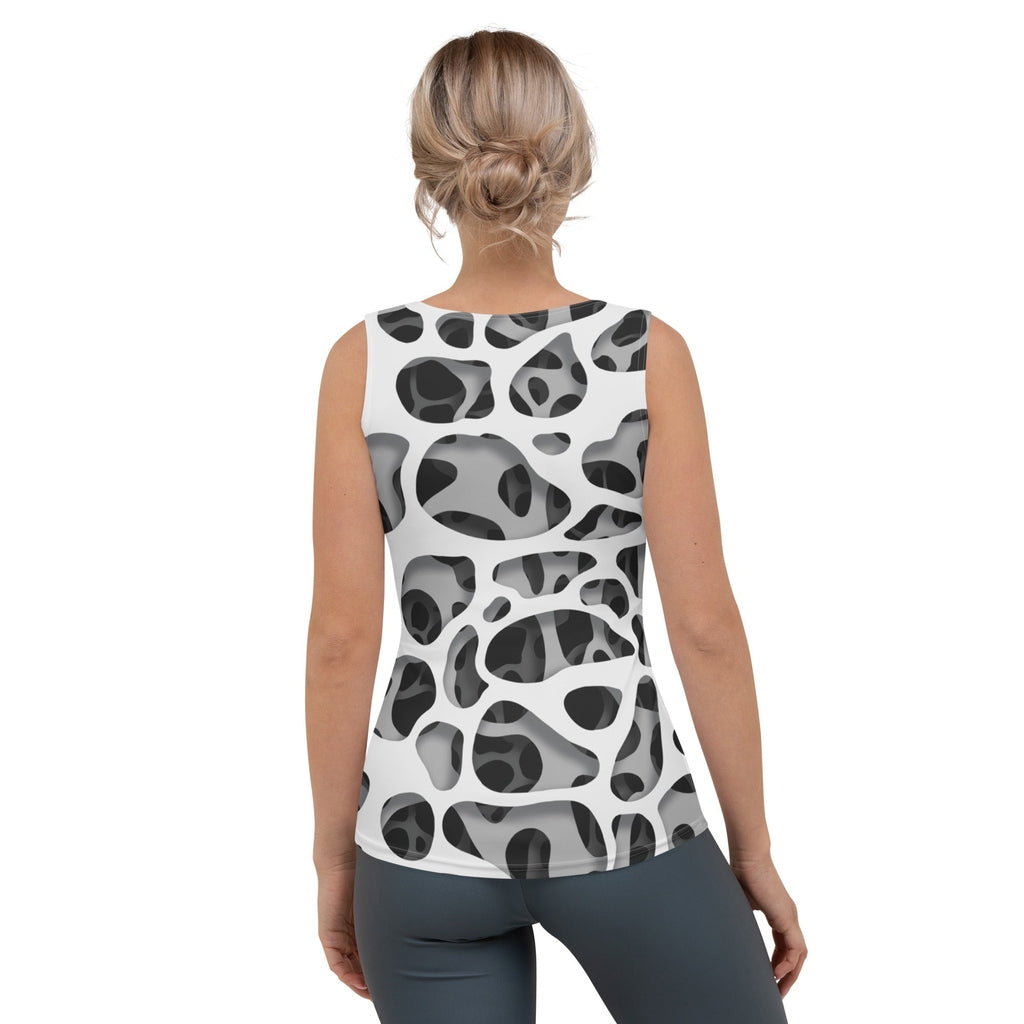 Web Illusion Pattern Tank Top