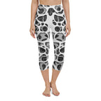 Web Illusion Pattern Yoga Capris