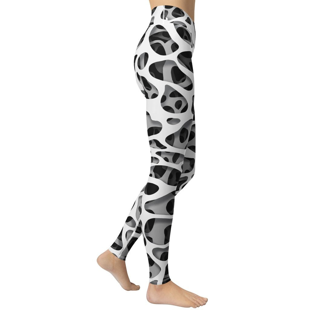 Web Illusion Pattern Yoga Leggings