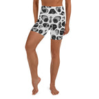 Web Illusion Pattern Yoga Shorts