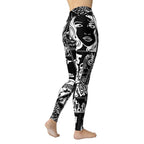 White & Black Comic Book Yoga Leggings