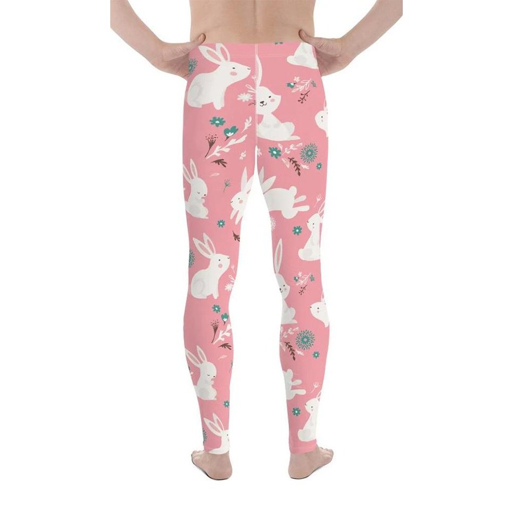 White Easter Bunnies Men's Leggings