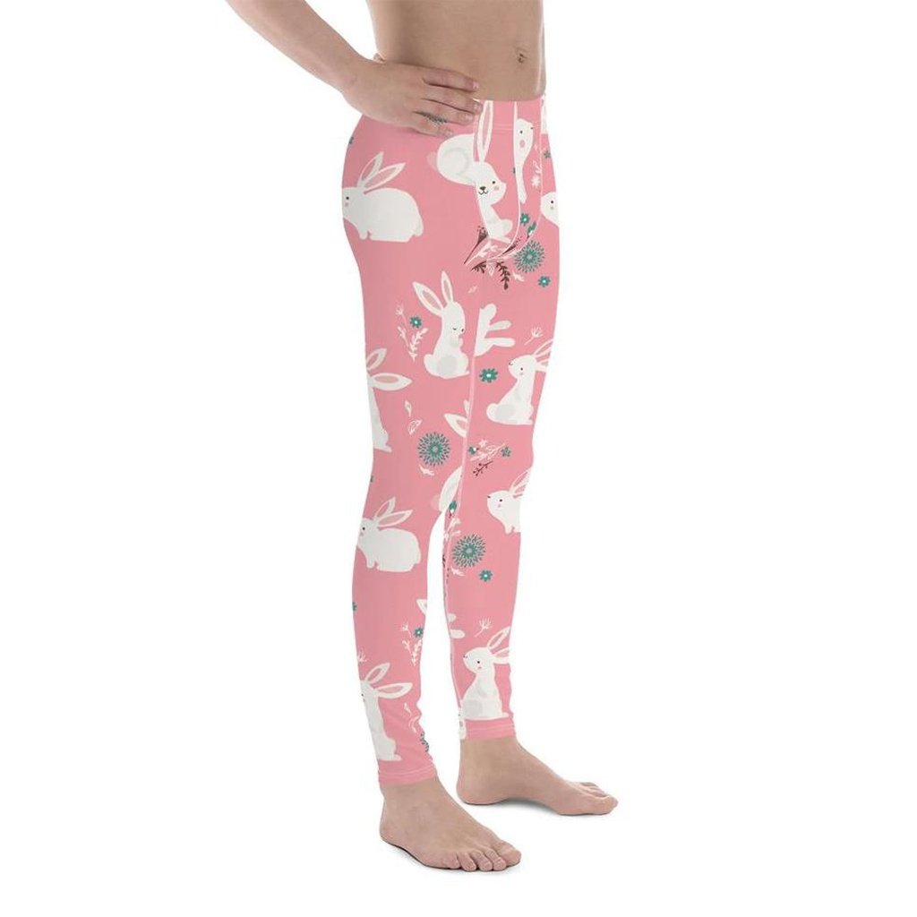 White Easter Bunnies Men's Leggings