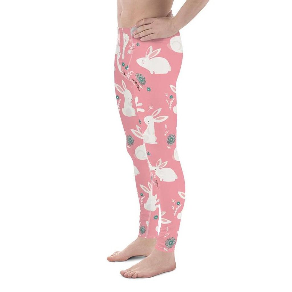 White Easter Bunnies Men's Leggings