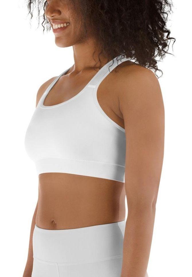 White Sports Bra