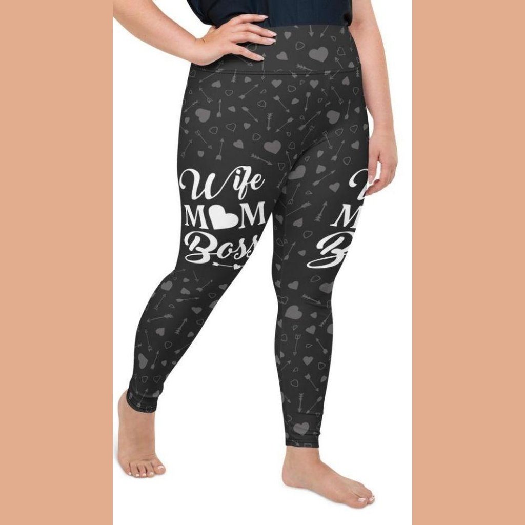Wife Mom Boss Plus Size Leggings