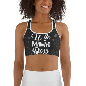 Wife Mom Boss Sports Bra