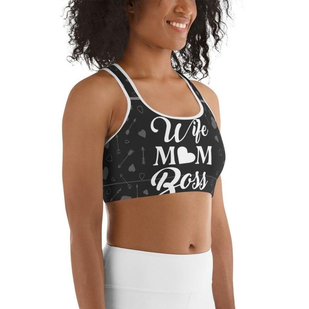 Wife Mom Boss Sports Bra