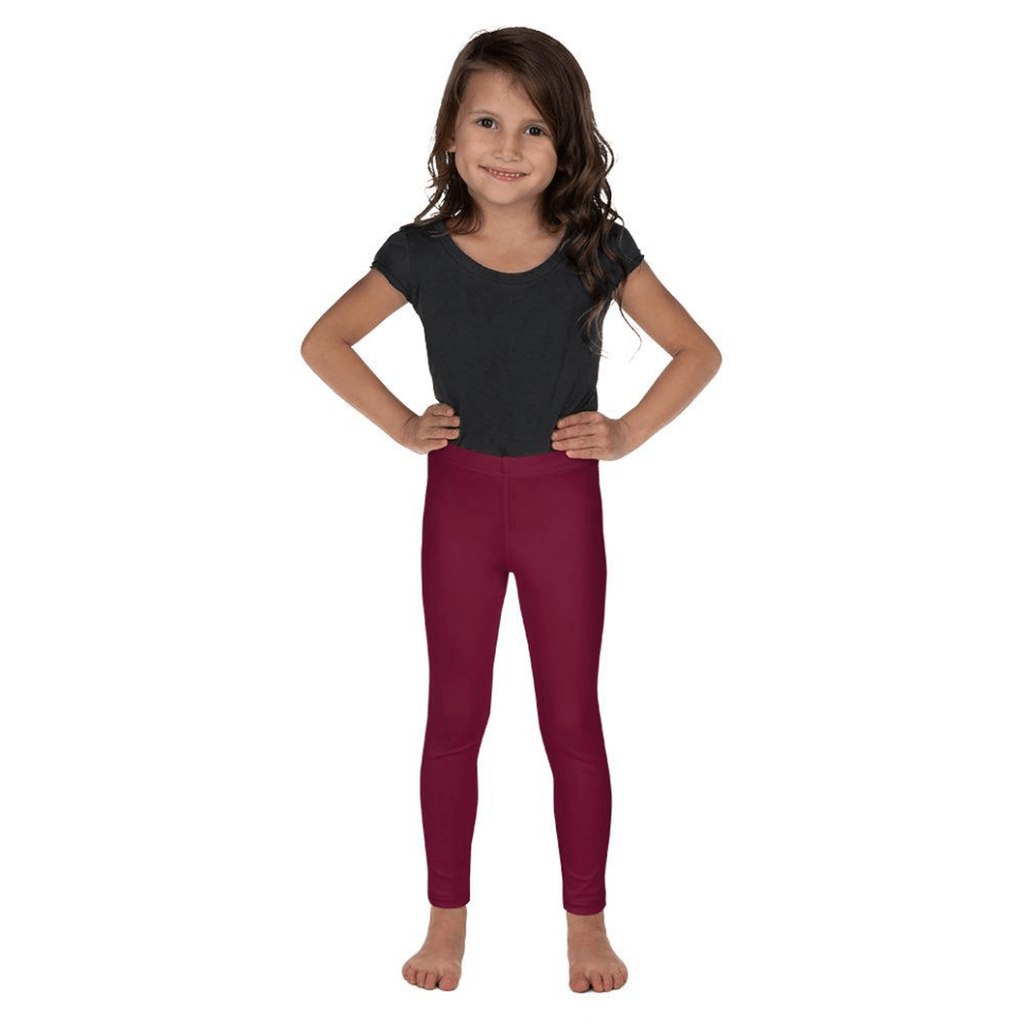 Wine Burgundy Kid's Leggings