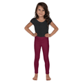 Wine Burgundy Kid's Leggings