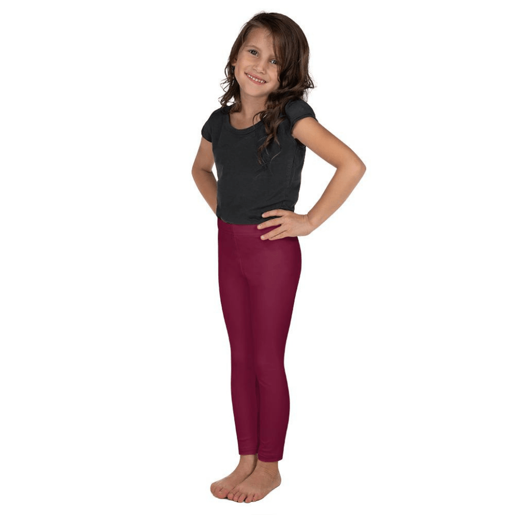 Wine Burgundy Kid's Leggings