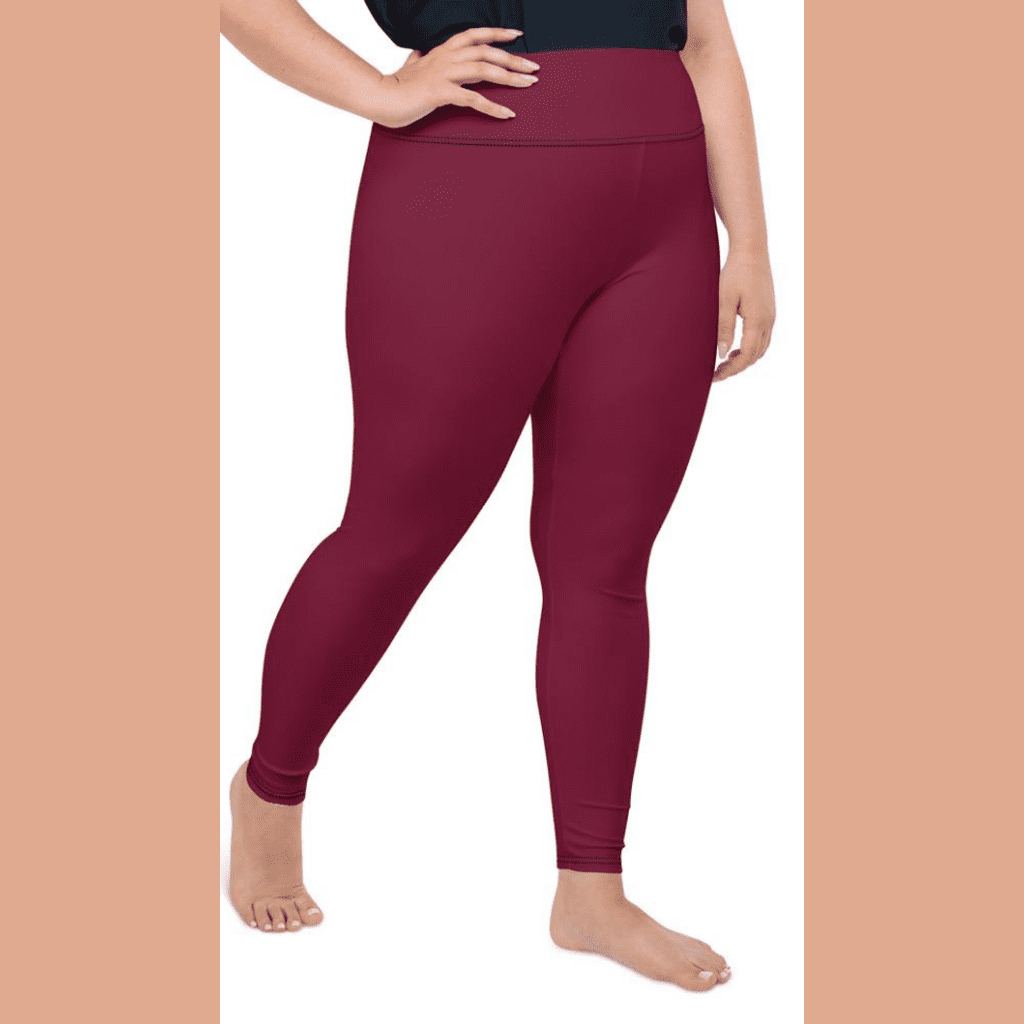 Wine Burgundy Plus Size Leggings